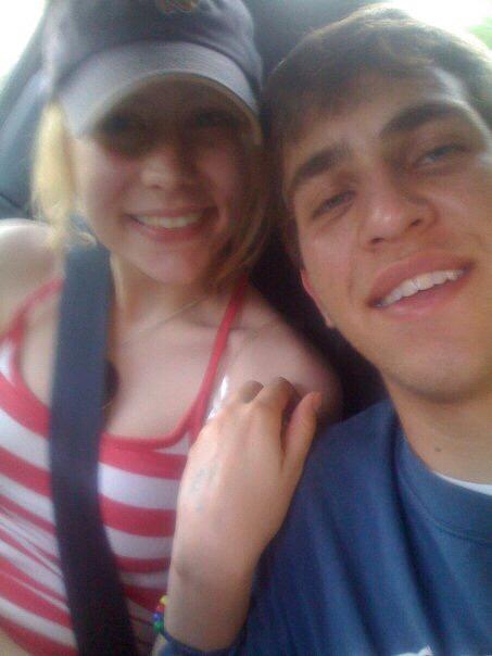 The first photo of us we've been able to find - car ride to Cooperstown, 2008