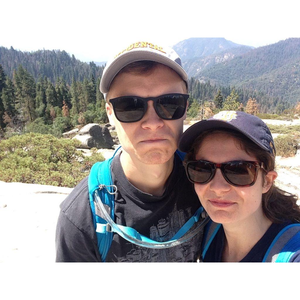 classic hiking selfie