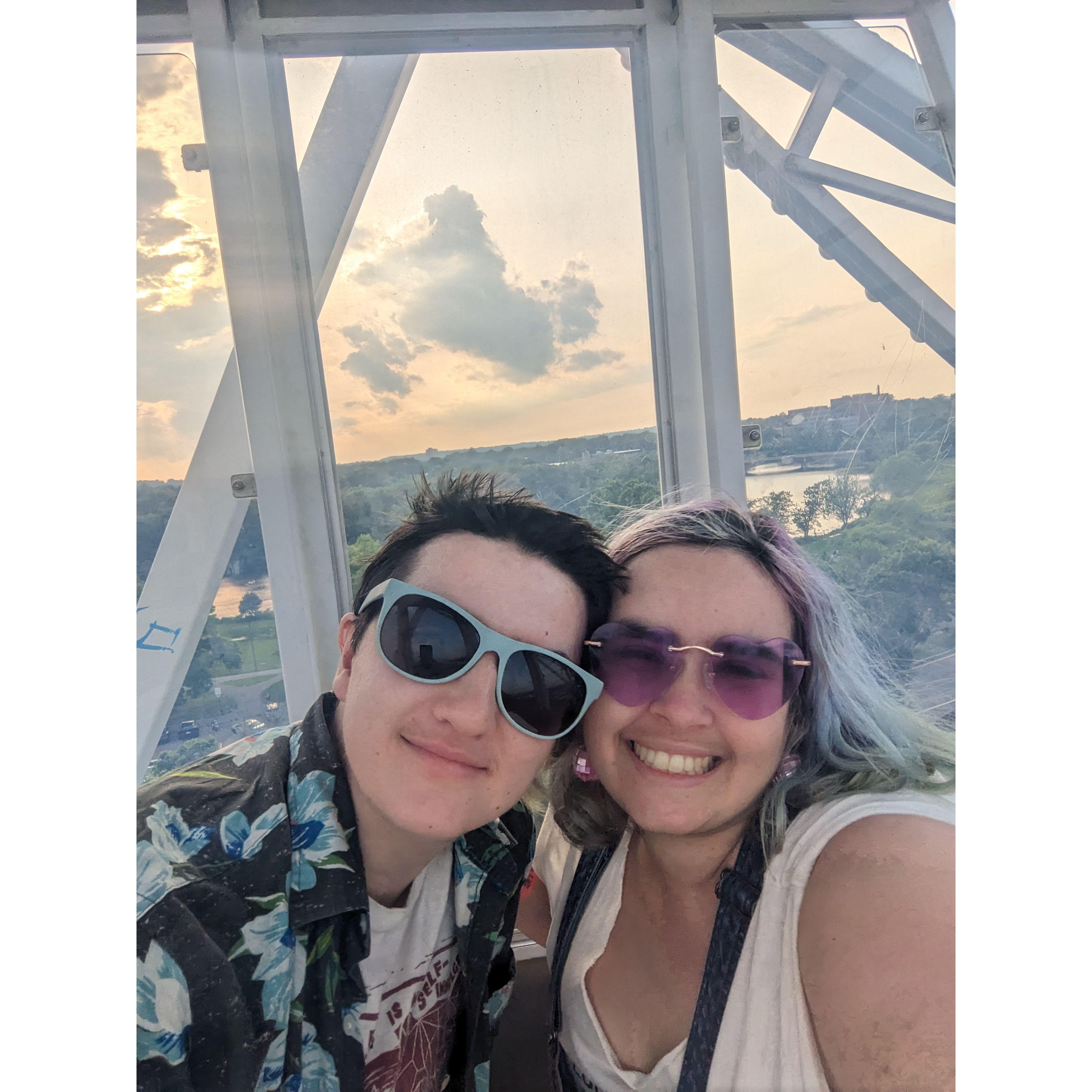 On the ferris wheel at Boston Calling, summer 2024