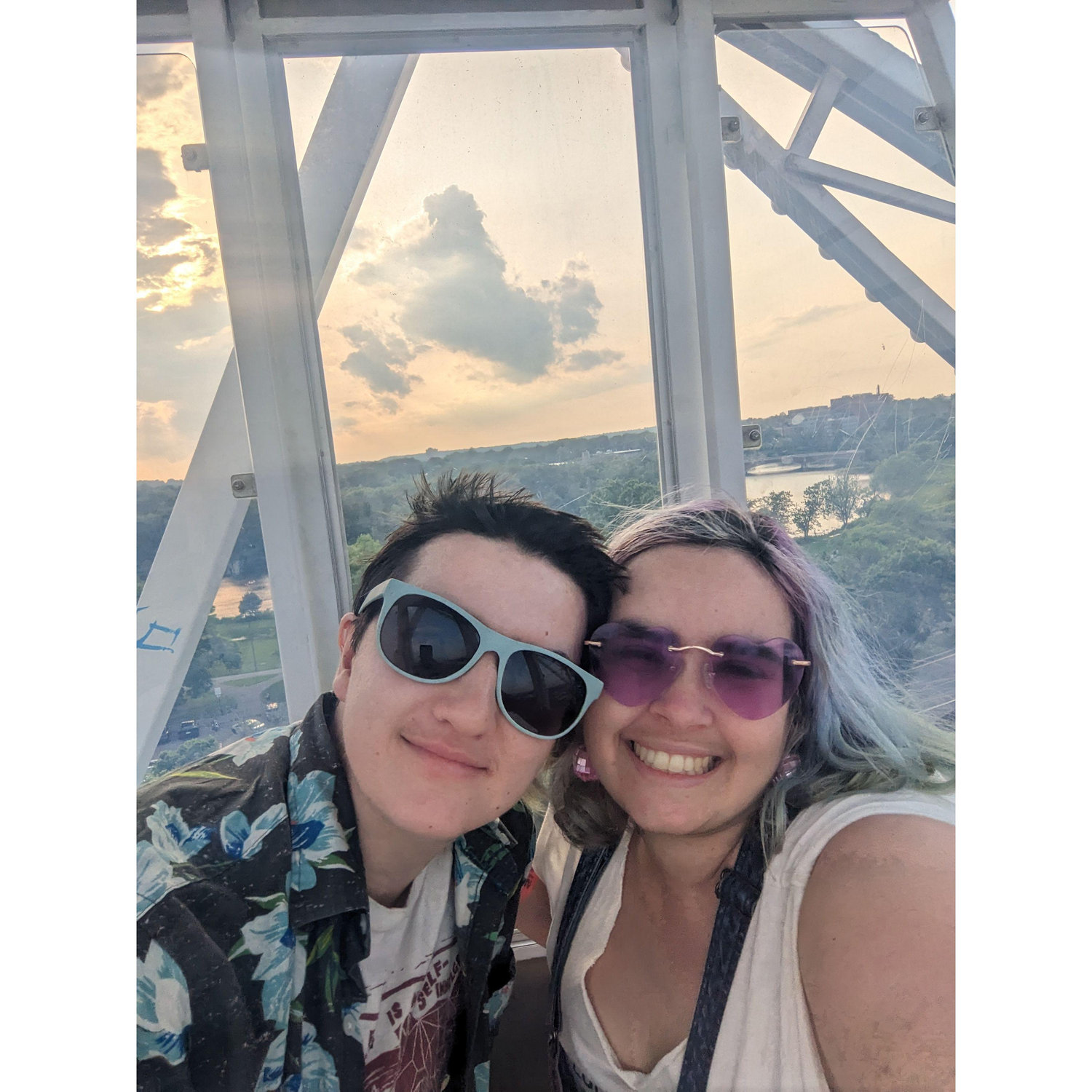 On the ferris wheel at Boston Calling, summer 2024