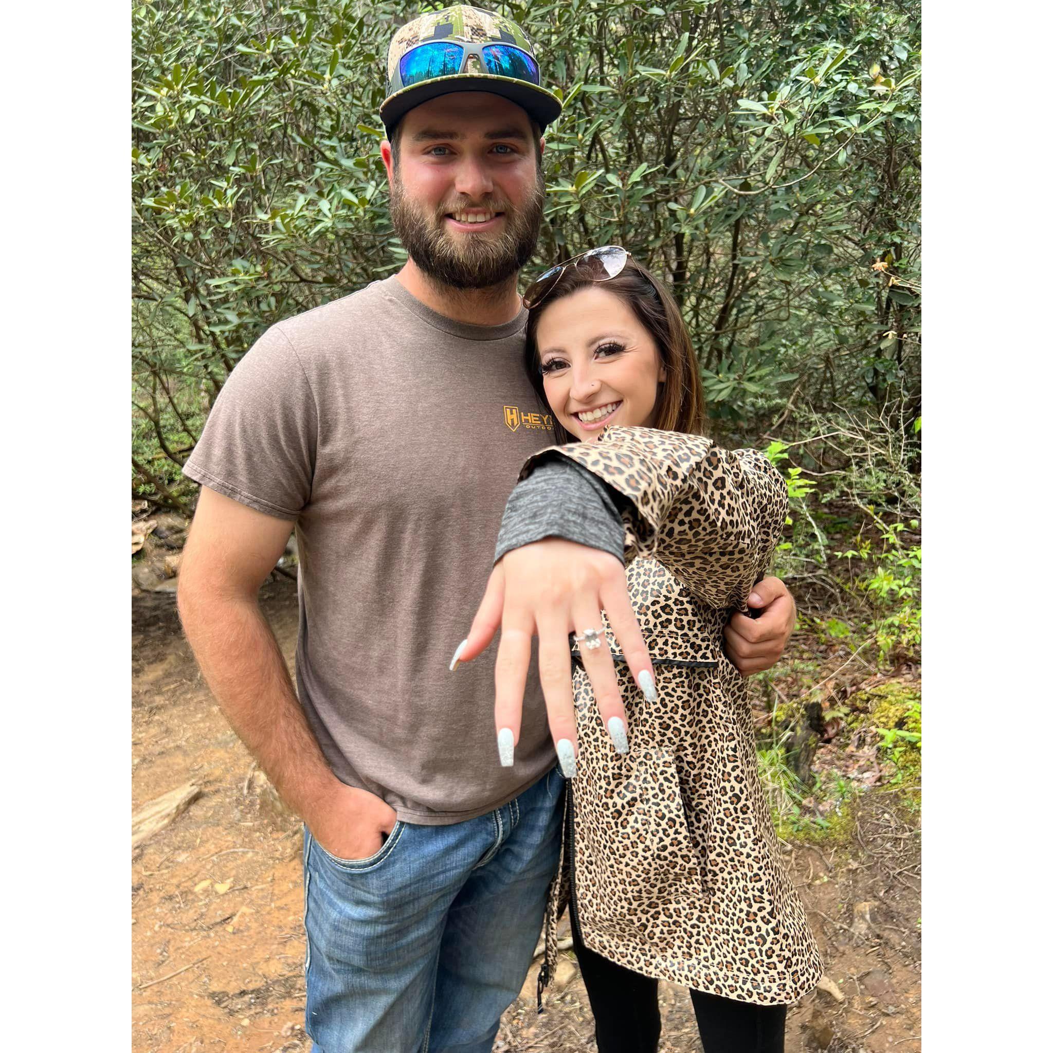 We went back to our favorite fishing spot and be popped the question