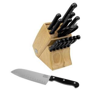 Chicago Cutlery® Essentials 15 Piece Stainless Steel Knife Block Set - Black