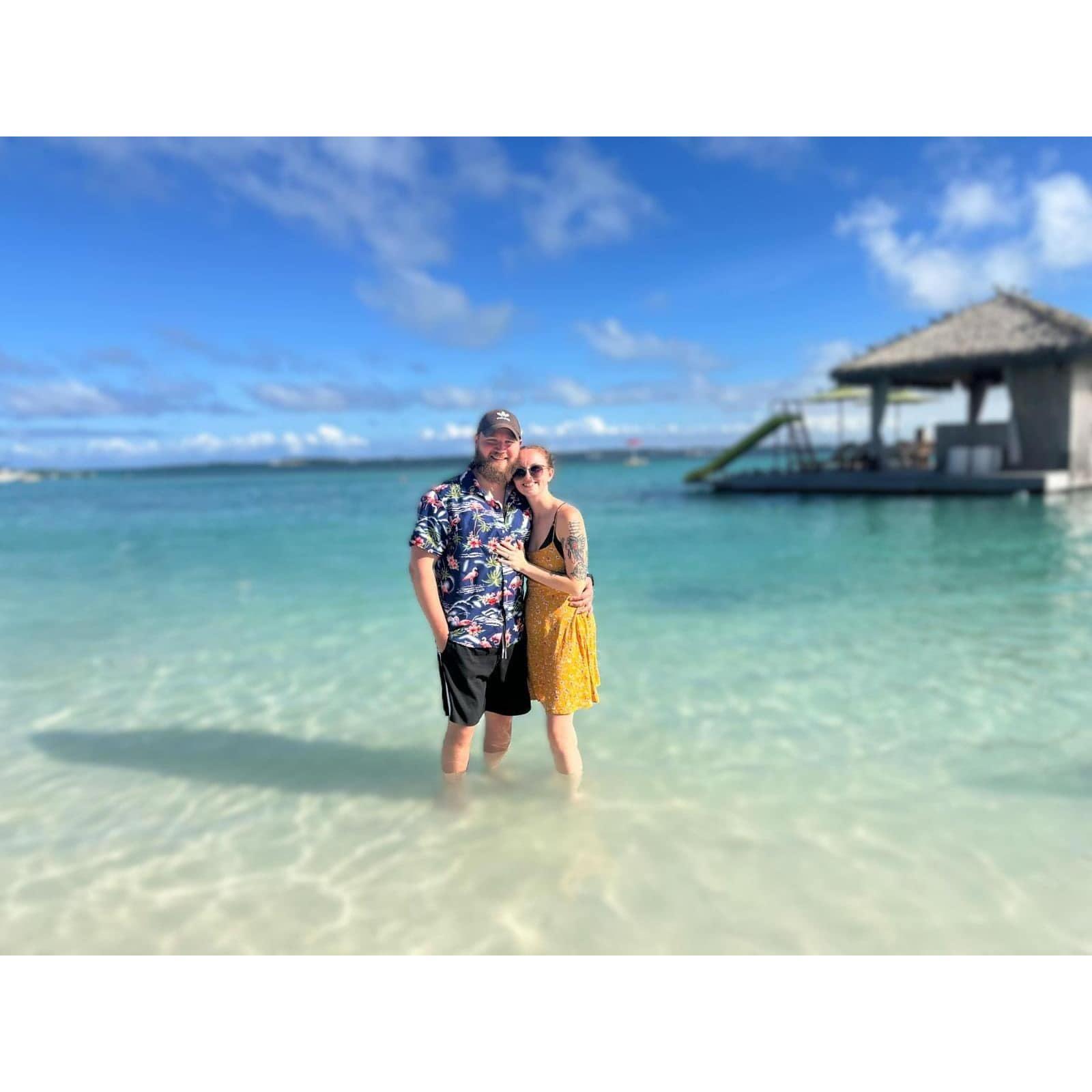 First cruise for the both of us, this was at coco cay in the Bahamas!