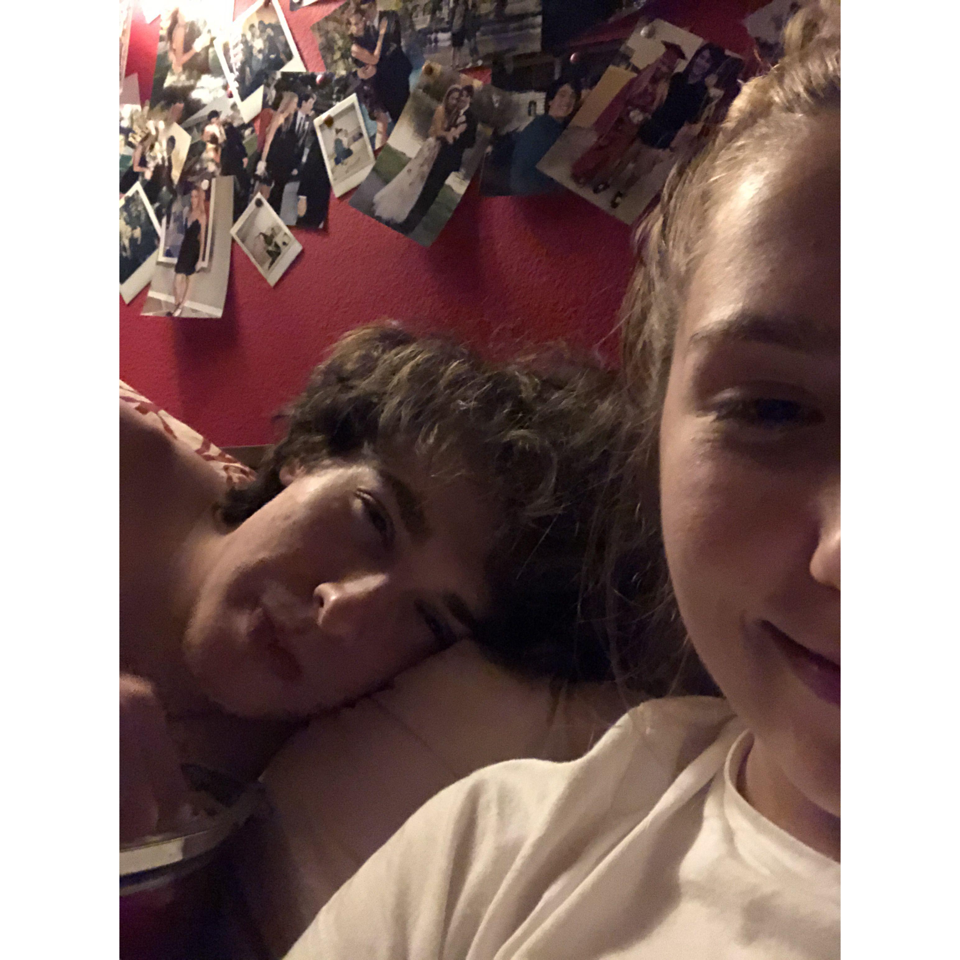 Unfortunately both Jake and I tested positive and were quarantined and on bed rest for weeks in my childhood bedroom.