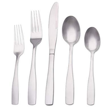 Matte Silverware Set, Satin Finish 20-Piece Stainless Steel Flatware set, Tableware Cutlery Set Service for 4,Utensils for Kitchens, Dishwasher Safe
