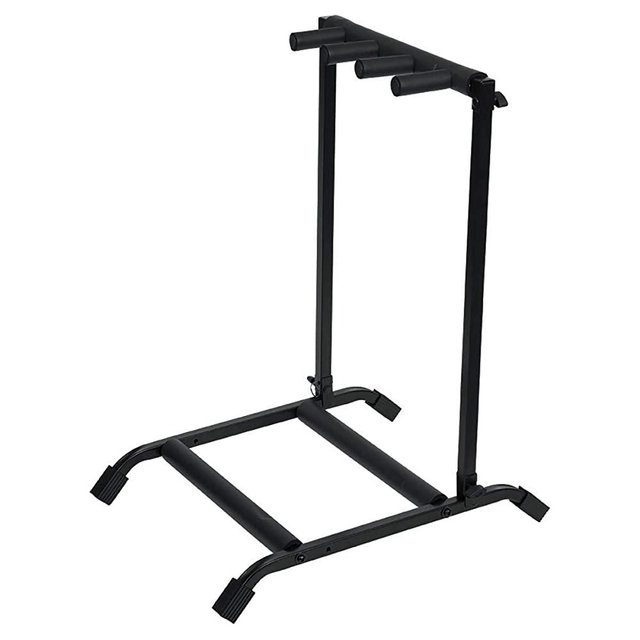 Rok-It Multi Guitar Stand Rack with Folding Design; Holds up to 3 Electric or Acoustic Guitars (RI-GTR-RACK3)