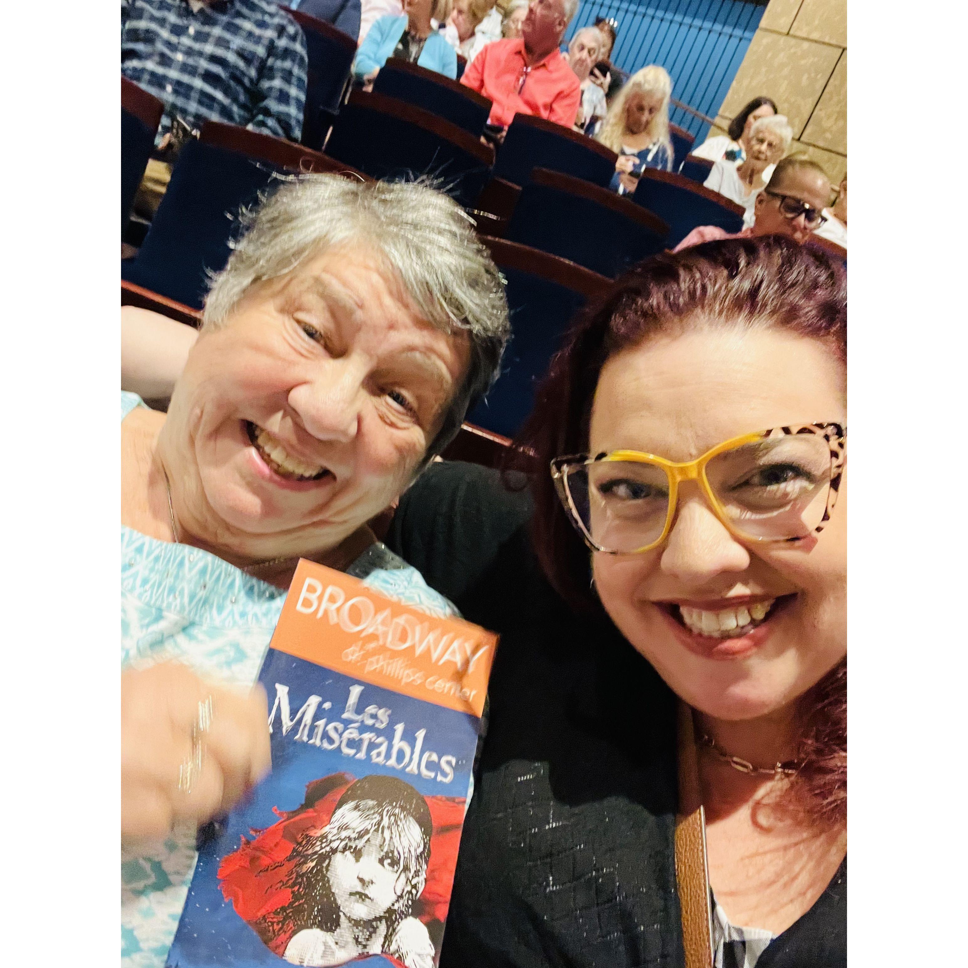 Claire and her Mom Christine at Les Miserables