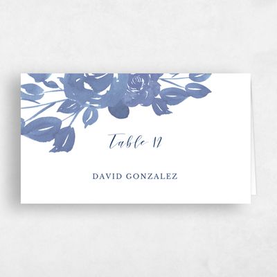 Navy, Blue Wedding Place Card - Clemson