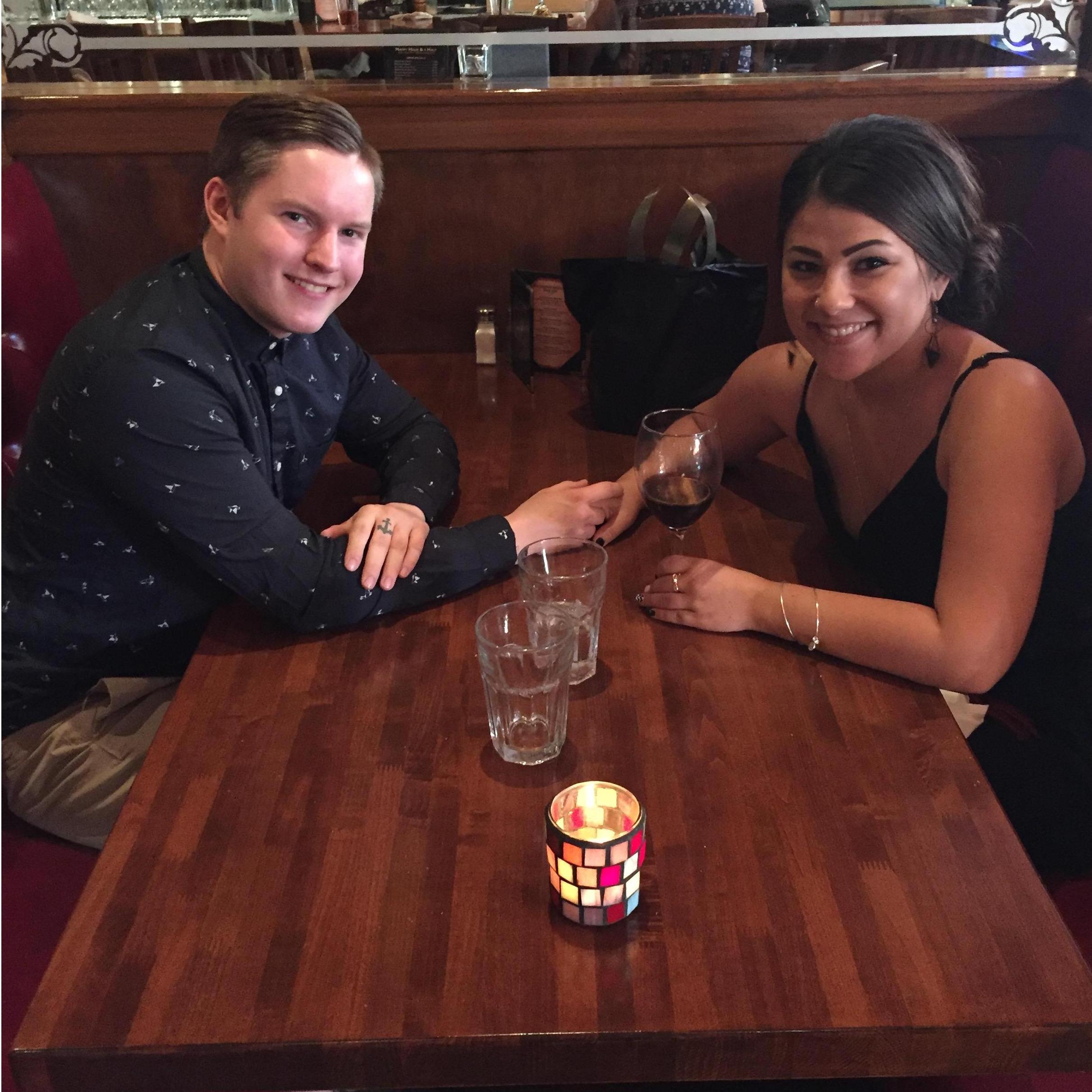 Dining at our favorite restaurant, 5th Street Steakhouse - 2016