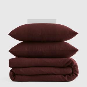 Linen Duvet Cover Set | Quince in Burgundy