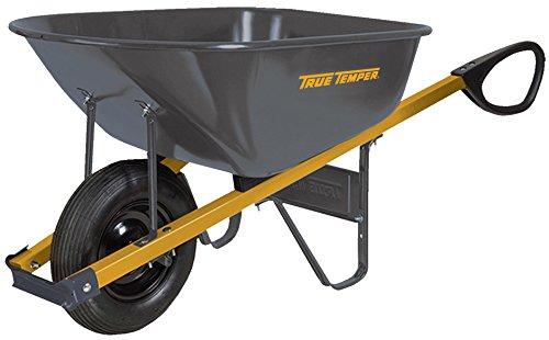 True Temper Total Control 6 Cubic Foot Steel Wheelbarrow