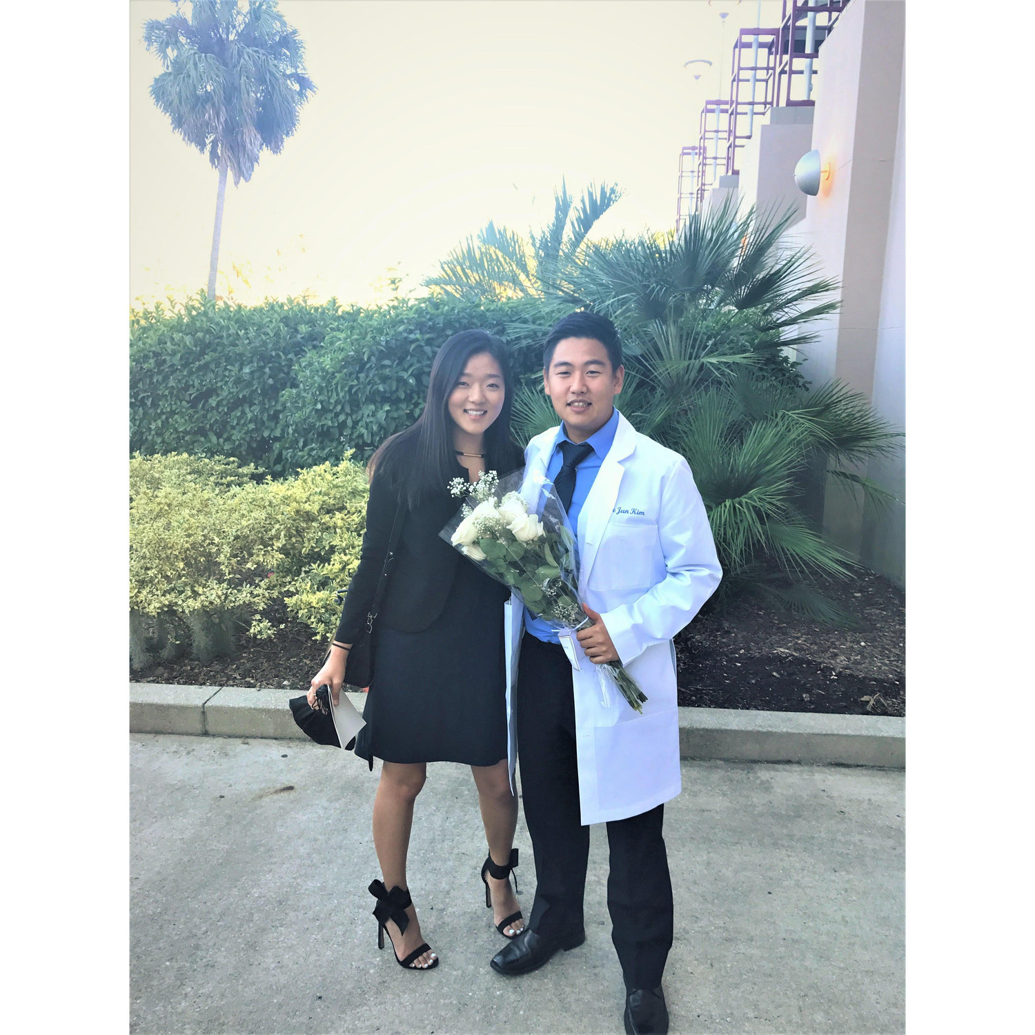 Justin's white coat ceremony