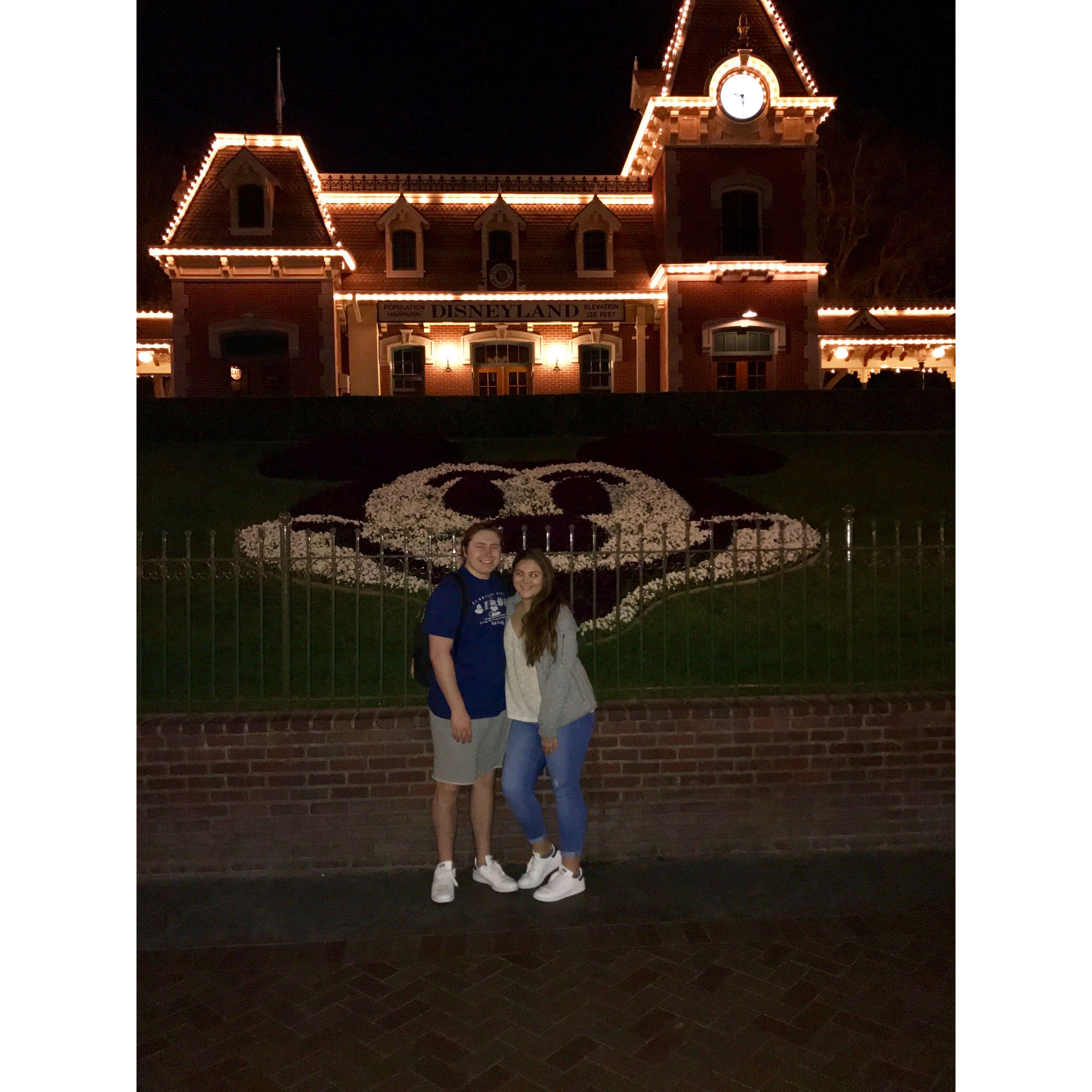 Our first time together at Disneyland.