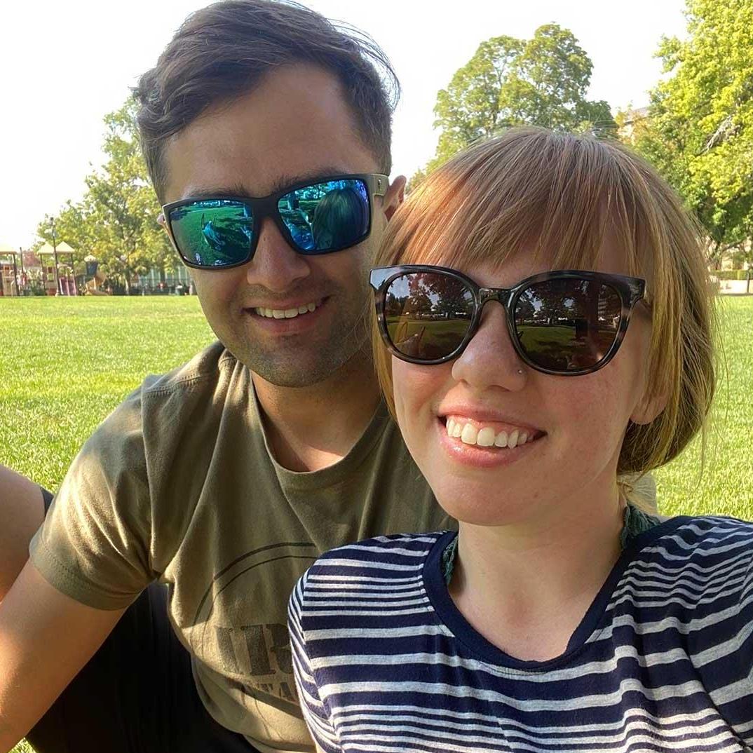 Enjoying a picnic after strolling the farmer's market in Ogden. - Summer of 2021