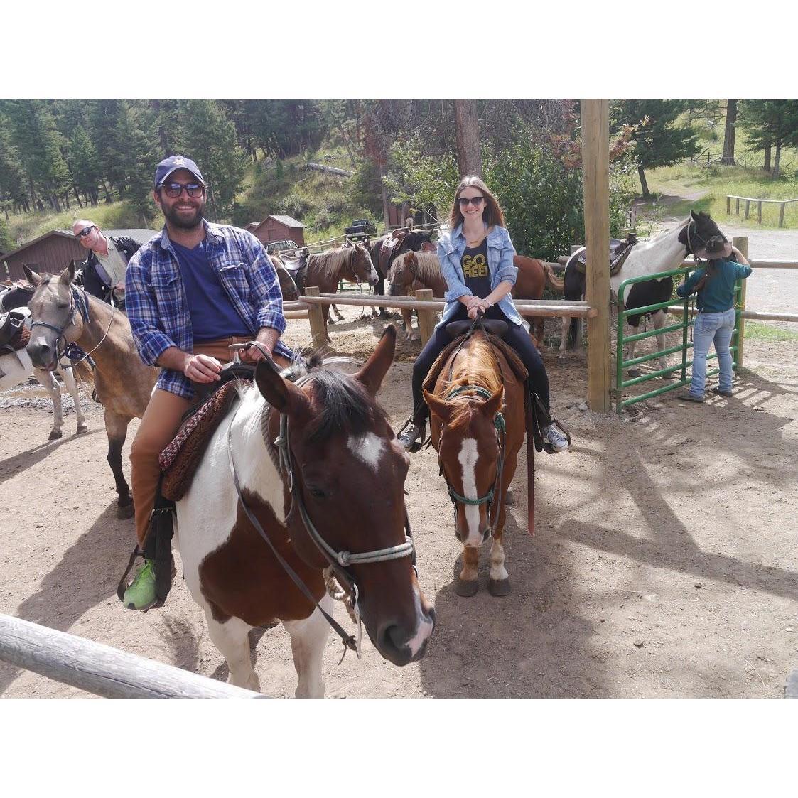 Horseback riding in Yellowstone