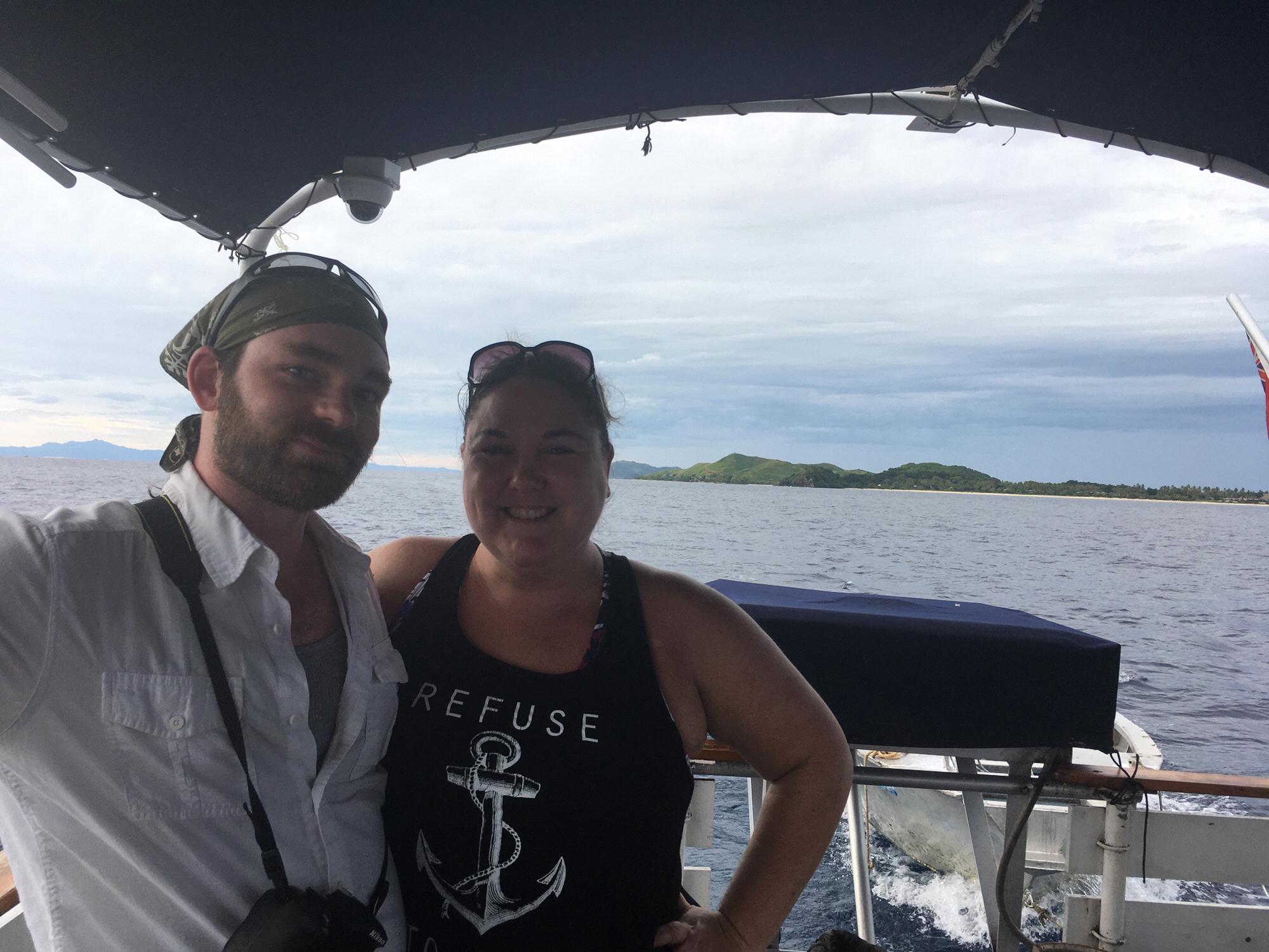Sailing to Cast Away Island. Fiji 2019