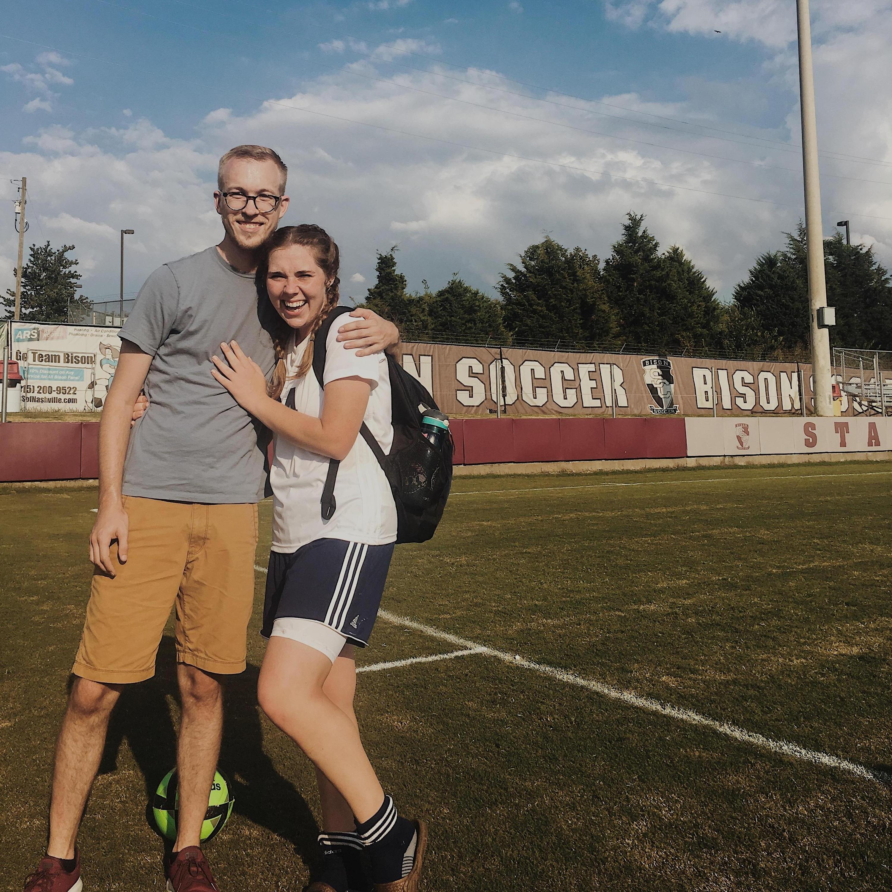 Supporting Lady Flames Soccer & Caleb's favorite player. October 6, 2018.