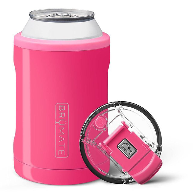 BrüMate Hopsulator Duo 2-in-1 Can Cooler Insulated for 12oz Cans + 100% Leak Proof Tumbler with Lid | Can Insulated for Hard Seltzer, Beer, Soda and Energy Drinks