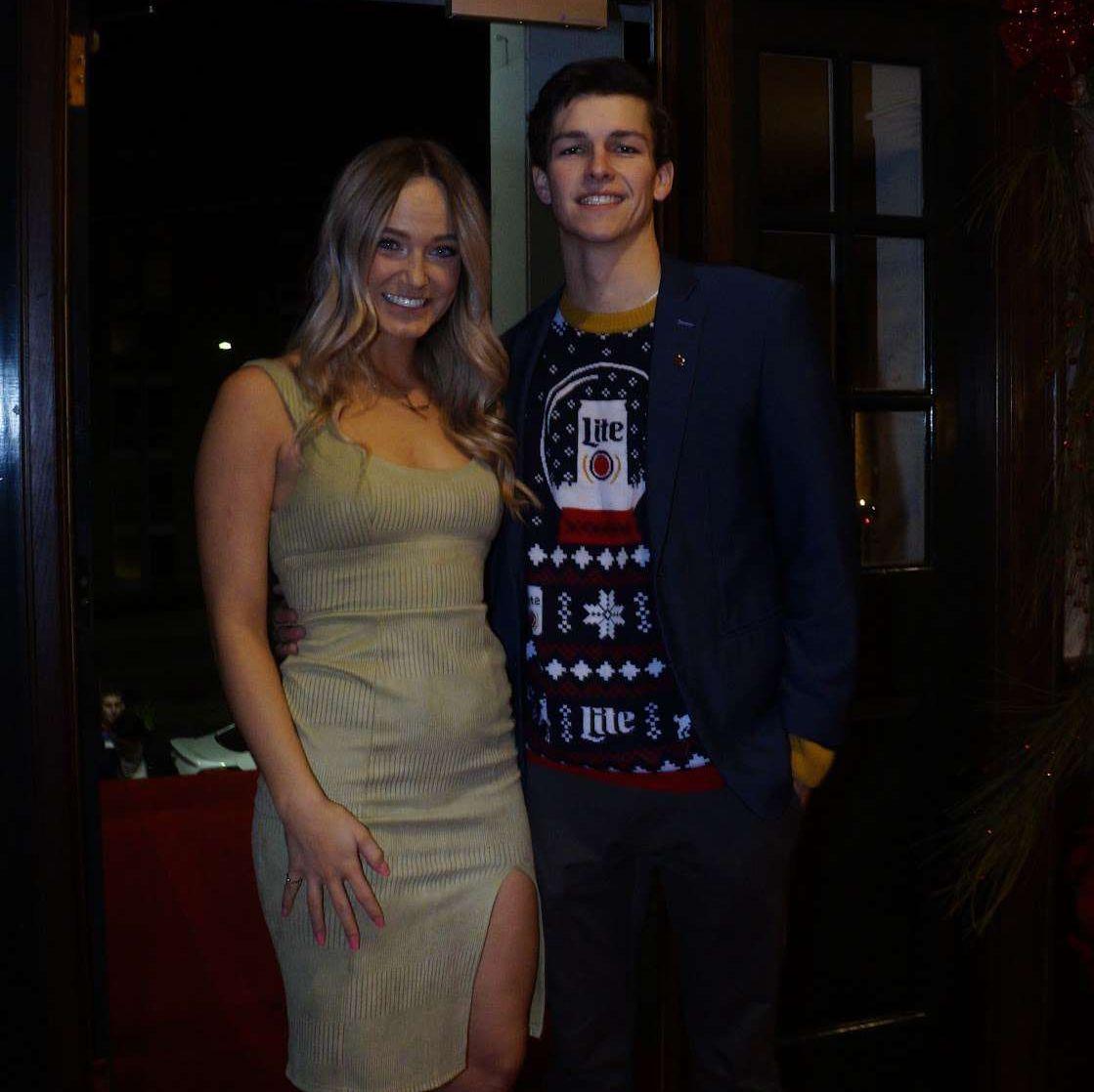 Our first date and our first picture together! Phi Kappa Psi Christmas Buffet 2021.