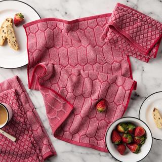 Honeycomb Chambray Assorted Kitchen Towel, Set of 4