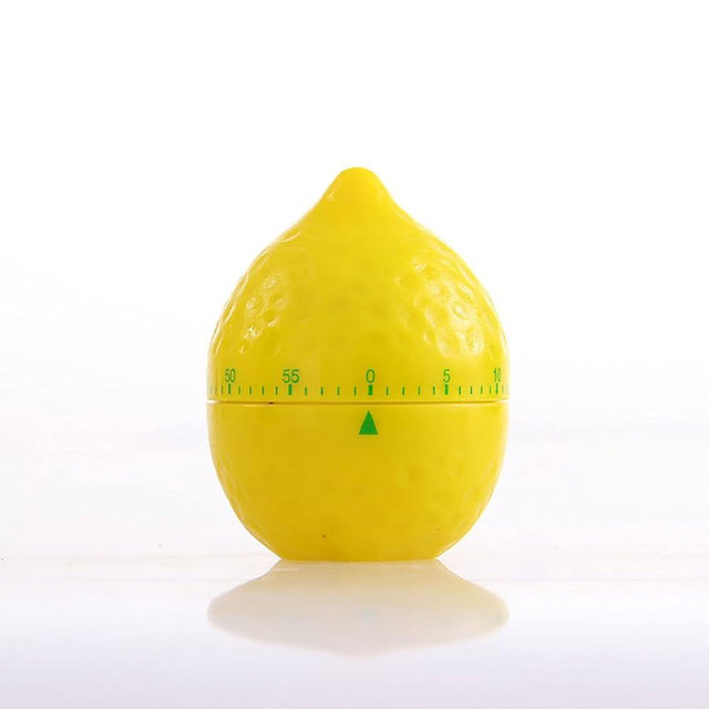 Chironal 1Pcs Fashion Cartoon Kitchen Timer Different Shape Creative Reminders (Lemon)
