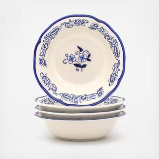 Blue Garden Soup Bowl, Set of 4