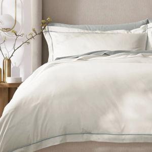 Signature Embellished Duvet Set - White/Shore/Sand Sail Stitch - Full/Queen