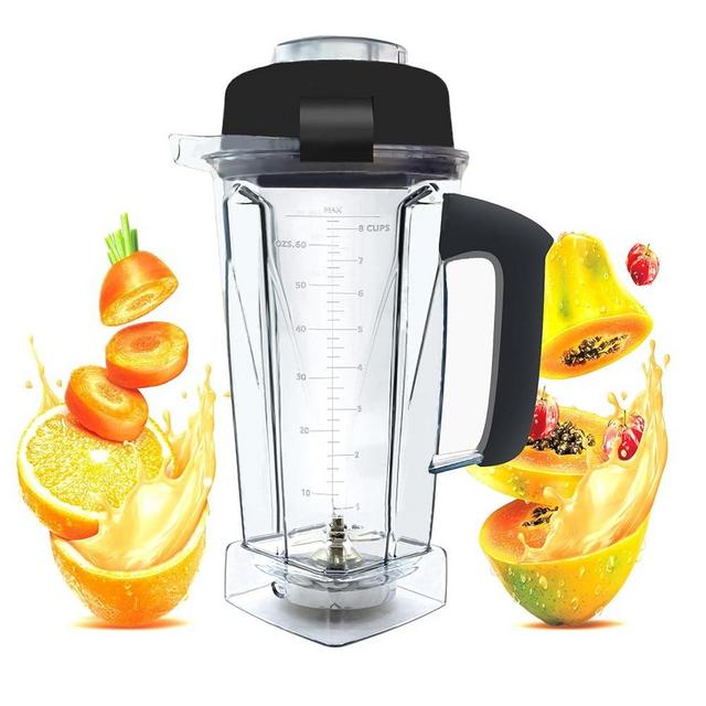 For Vitamix Blender Pitcher 64oz, Replace 5200 5000 6500 7500 Pro500 750 Vita-Prep vm0101 vm0102 vm0103 vm0197 E310 320 asy172 Classic/Explorian/Commercial series etc Container Jar Cup,3 YR Warranty