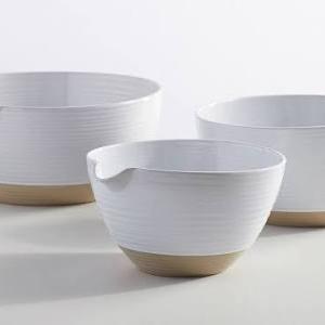 Quinn Handcrafted Stoneware Mixing Bowls - Set of 3