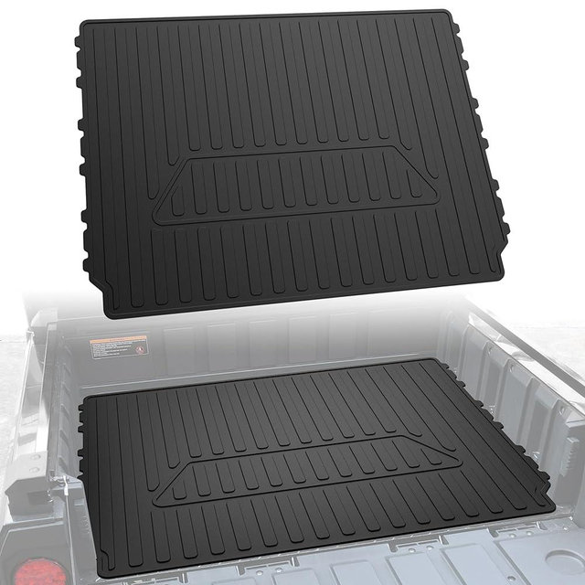 SAUTVS TPE Cargo Bed Mat Liner for Kawasaki Mule PRO, Rubber Rear Cargo Bed Mat All Weather Protector Slush Liner for Kawasaki Mule PRO-MX EPS 2019-2026 Accessories (Replace #99994-1188)