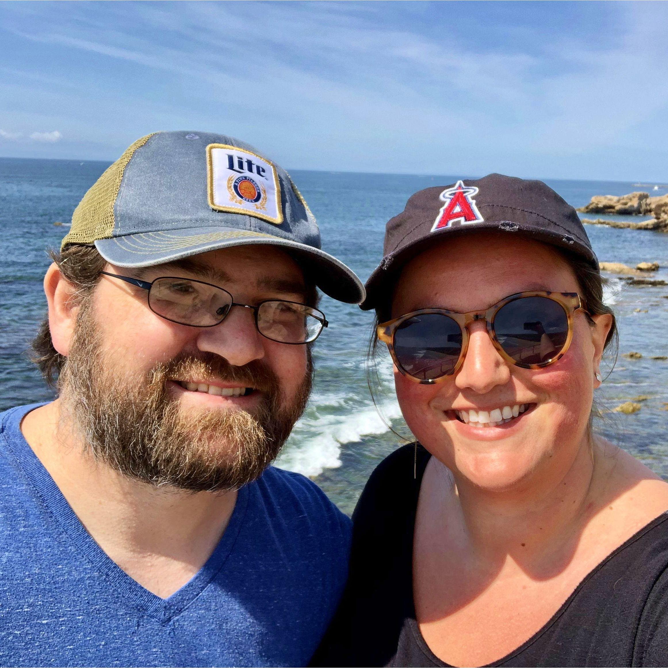 One of our first dates. Crystal Cove 2020.