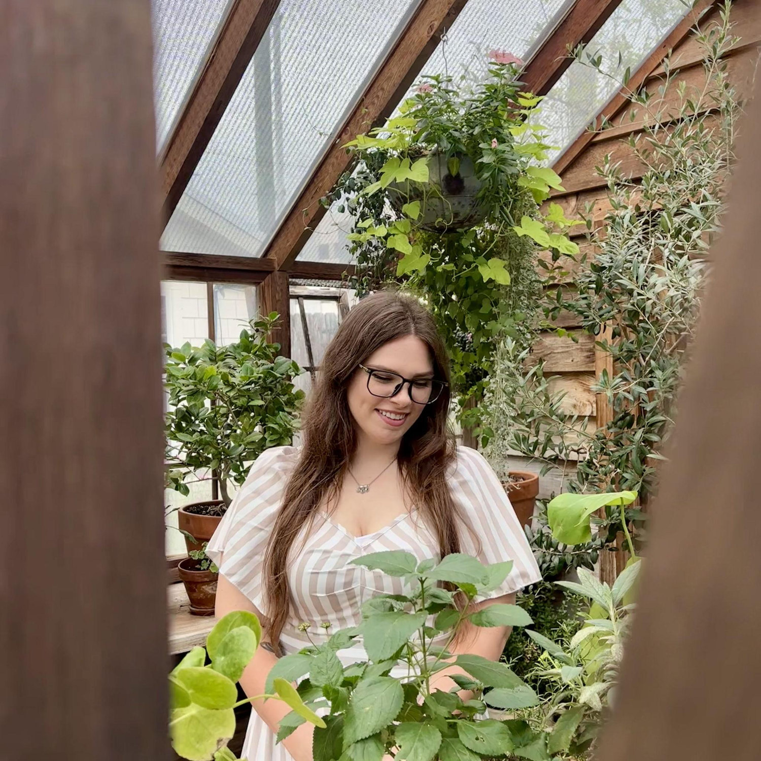 An incredible picture of Lindsey at Magnolia Market in Waco