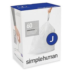 simplehuman® Code J 60-Pack 38-40-Liter Custom Fit Liners in White