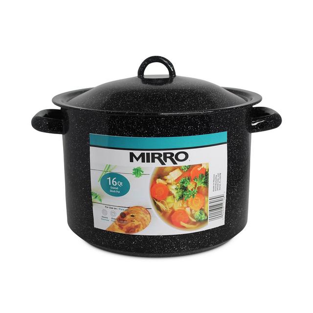 Mirro 16-Qt. Enamel-on-Steel Stock Pot