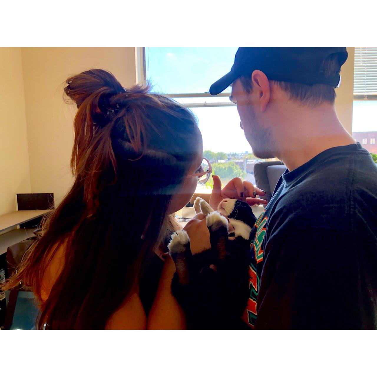 First Day in our second apartment. Just Liv, Jay, & the bun. Taking on the world. Rach was there too,