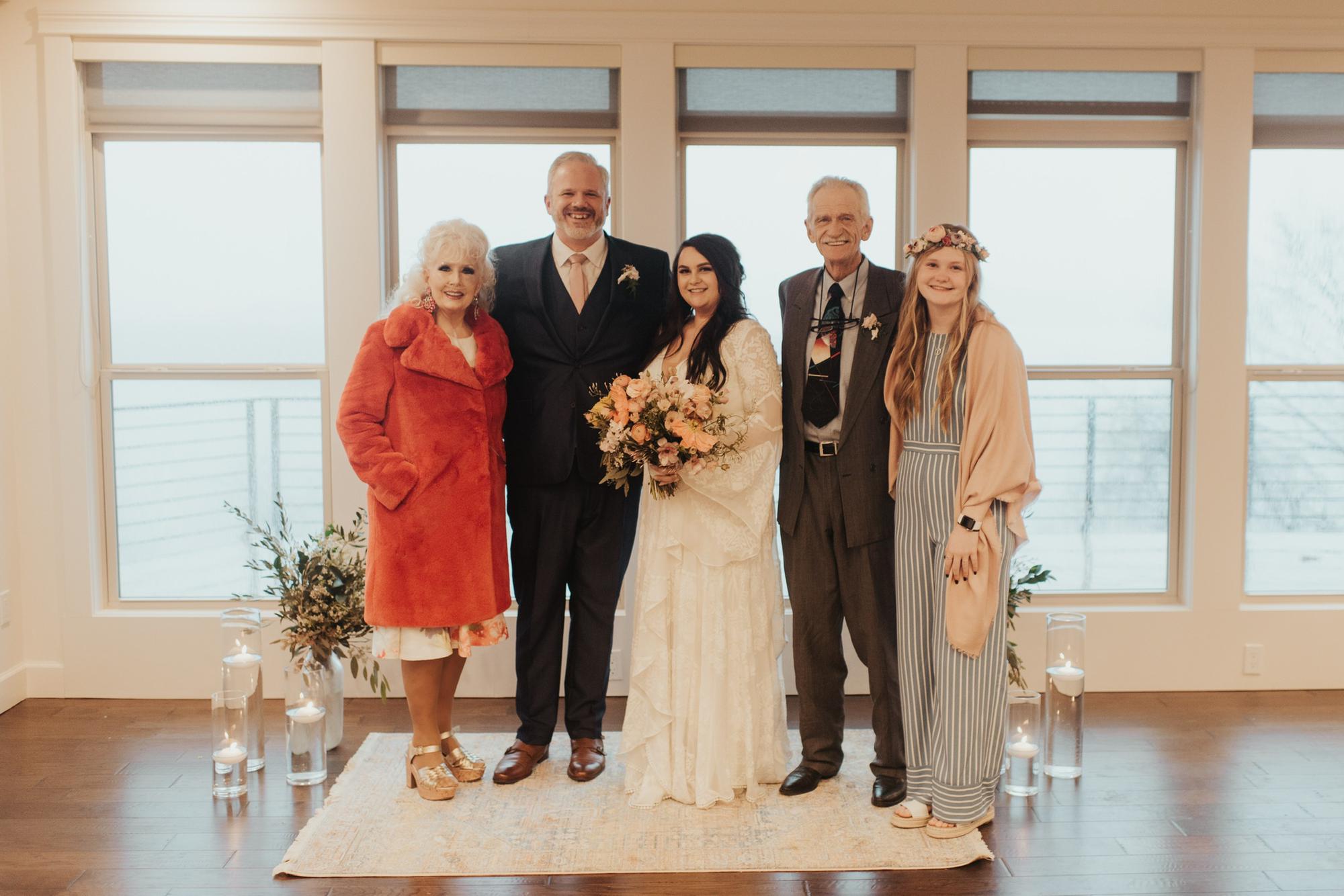 The groom’s parents and niece: Ebbie, KW, and Kason