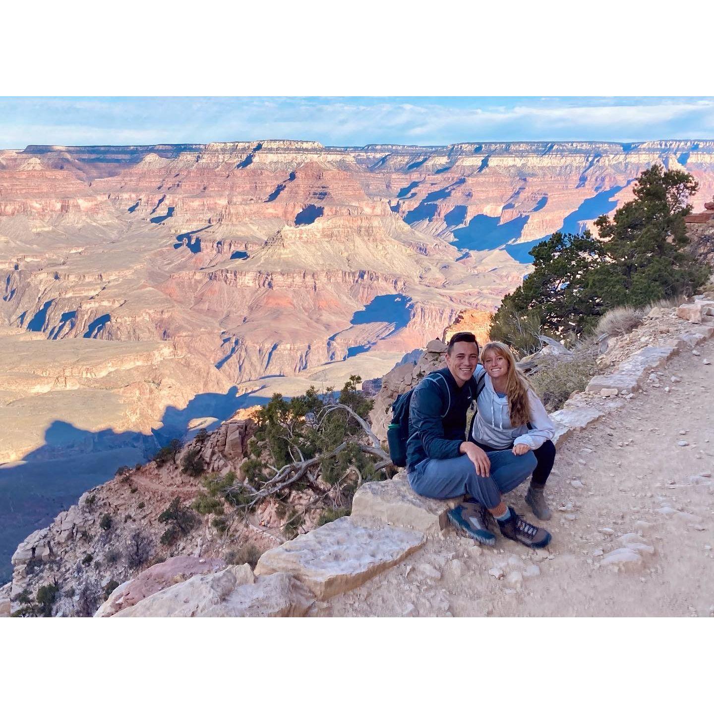 Grand Canyon: Jackie got a blister within a blister on this 18 mile hike. What goes down must come up (2022)