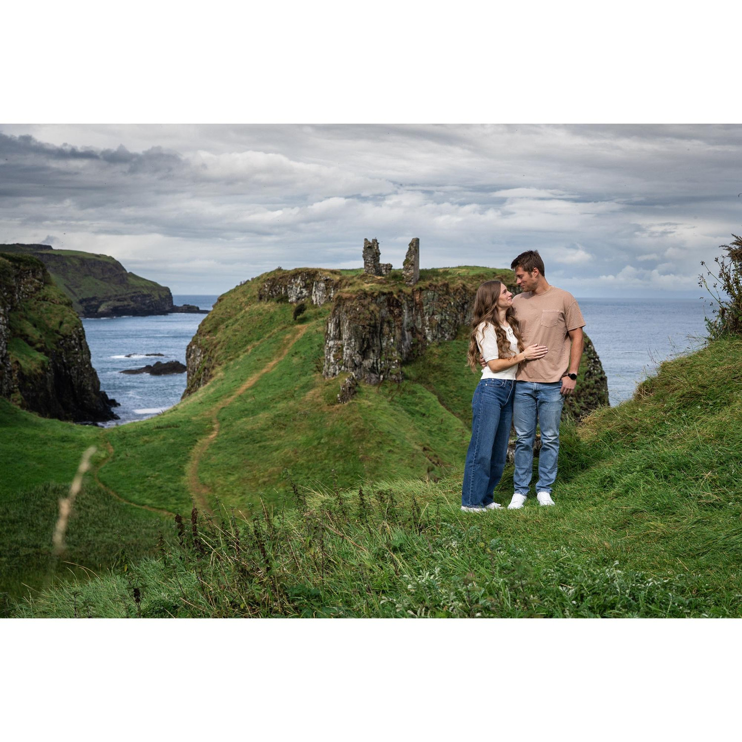 We were fortunate enough to take a trip to Ireland in August of 2025, right after getting engaged. Taylor's mom found a photographer to snap some engagement photos of us with Ireland's stunning views!