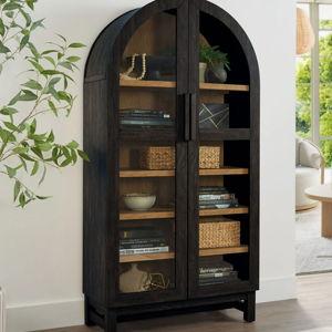 Better Homes & Gardens Juliet Arch Cabinet, Black Finish