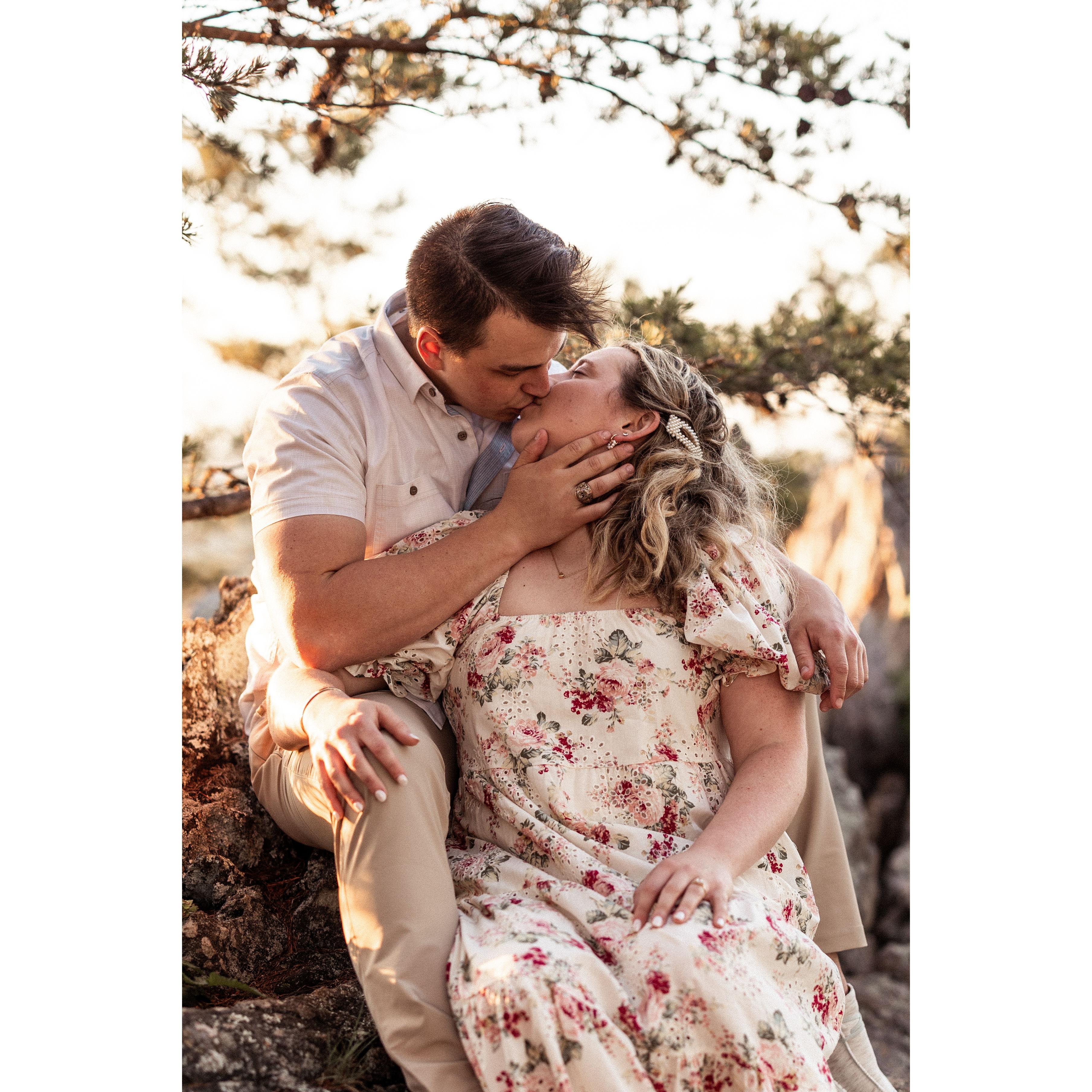 Our engagement session on Crowders Mountain, NC by the lovely Tiffany Lauren Photography.