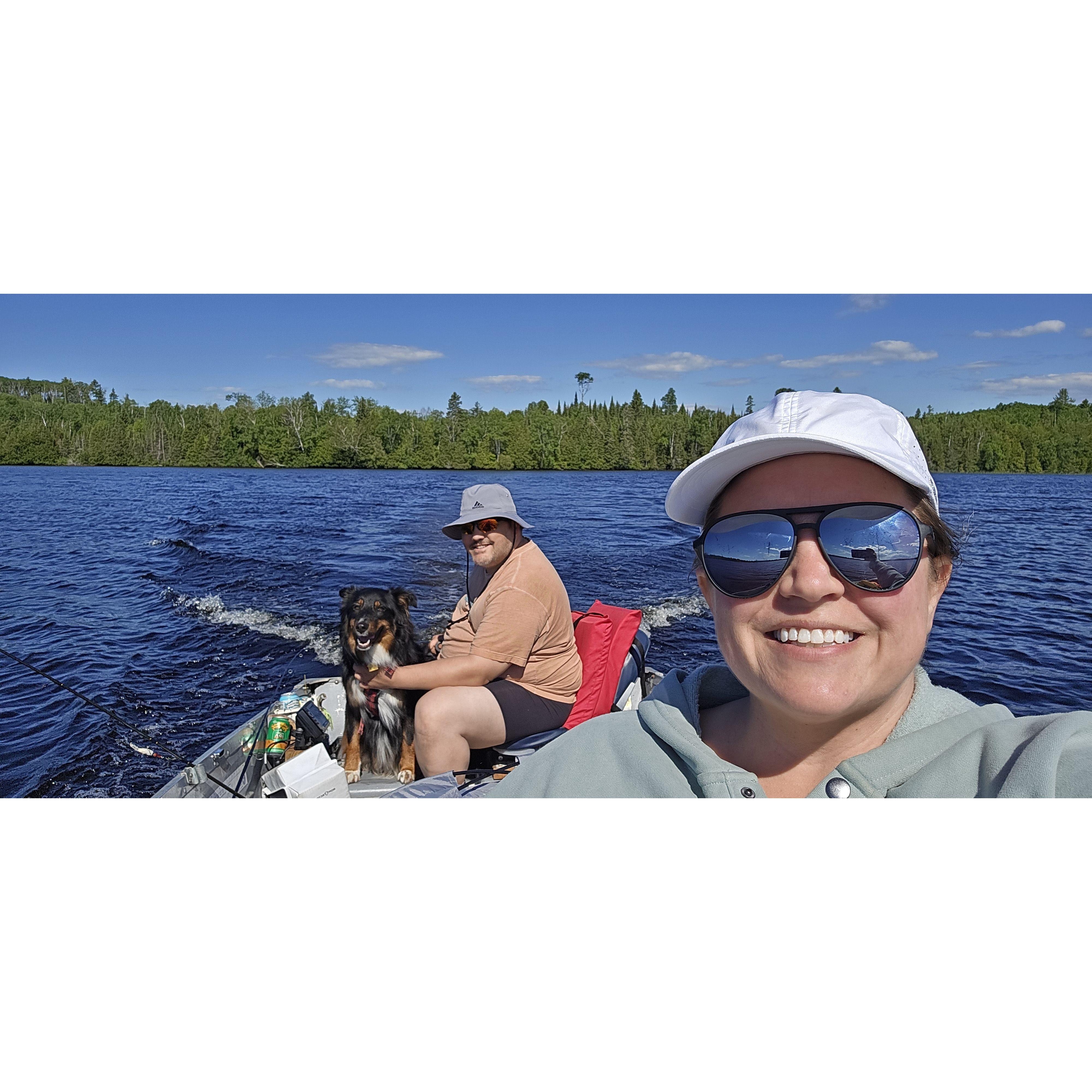 Adventures on Lake Clara.  Tony toured Marisa around his childhood lake & cabin in Northern Minnesota.