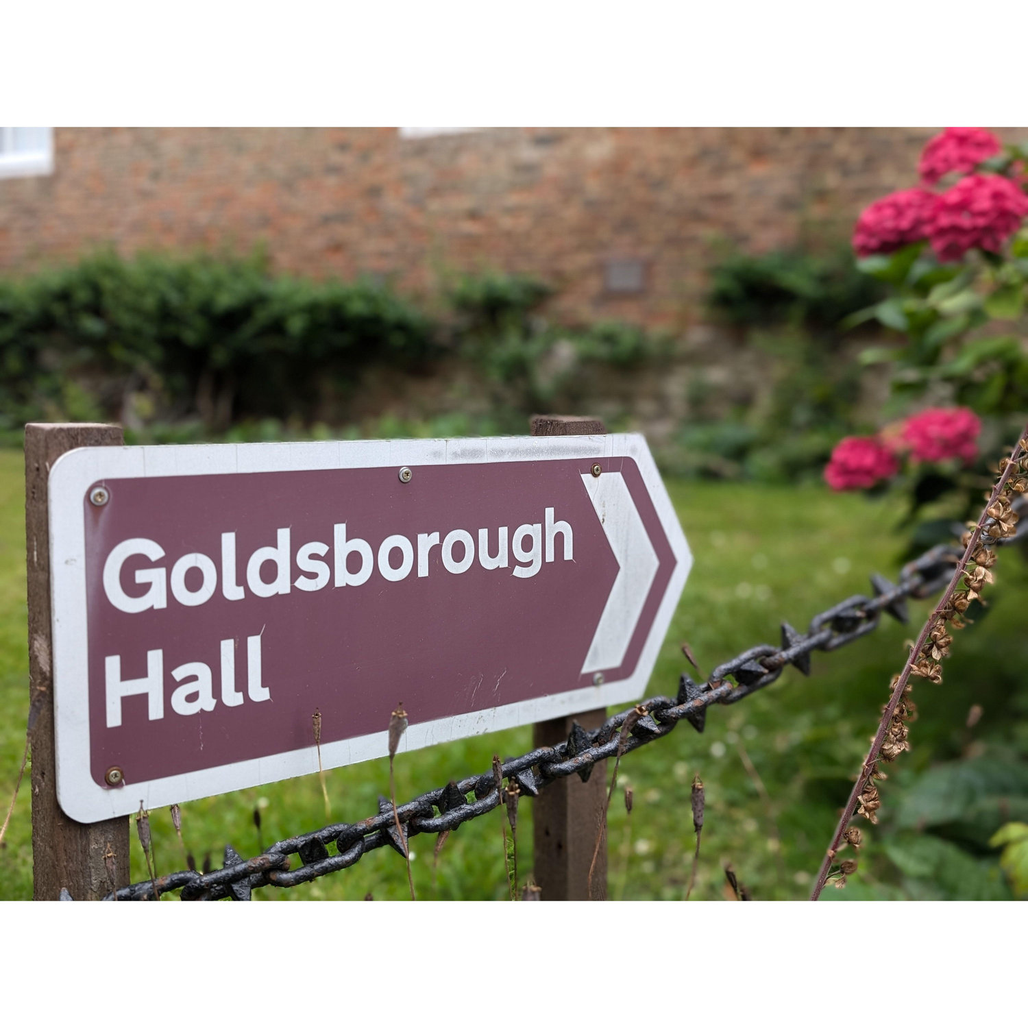 Signs for the hall in the village