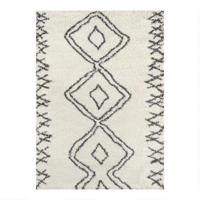 Ivory Geometric Devin Area Rug