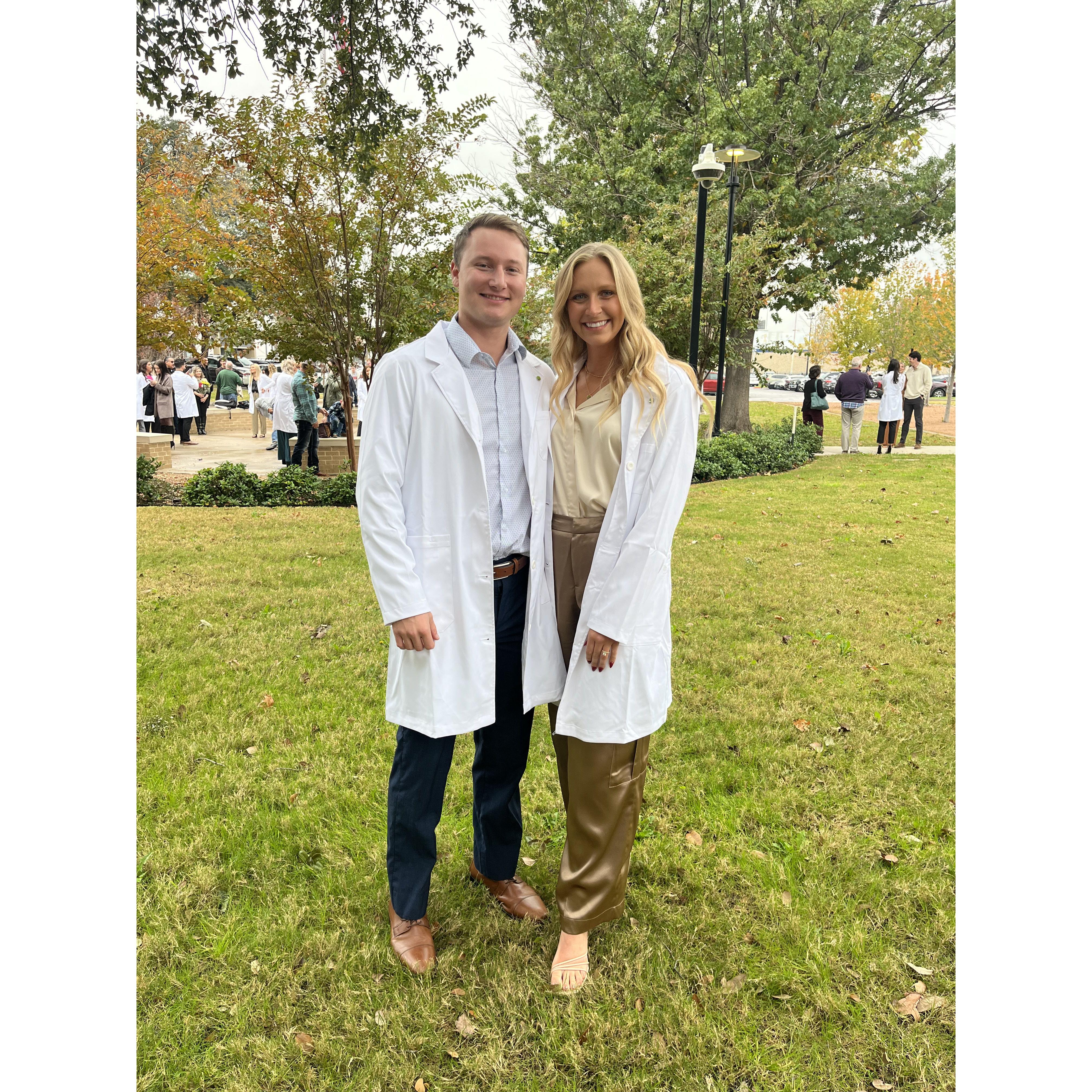 We got our white coats!