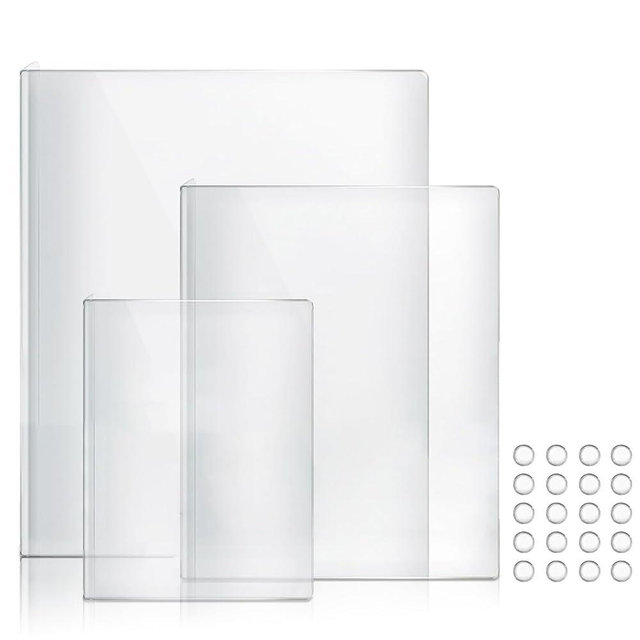 3-Piece Acrylic Cutting Board Set with Counter Lip, 3 Sizes (17.5x13.5/16x12/11.5x7.5Inch) for Kitchen Countertops, Non-Slip Durable Clear Countertop Protector, Ideal for Home Decor Housewarming Gifts