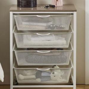 4 Drawer Rolling Cart (White)