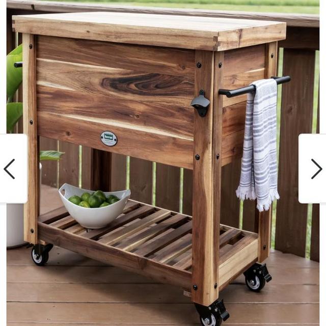 Backyard Discovery 100qt Acacia Patio Cooler