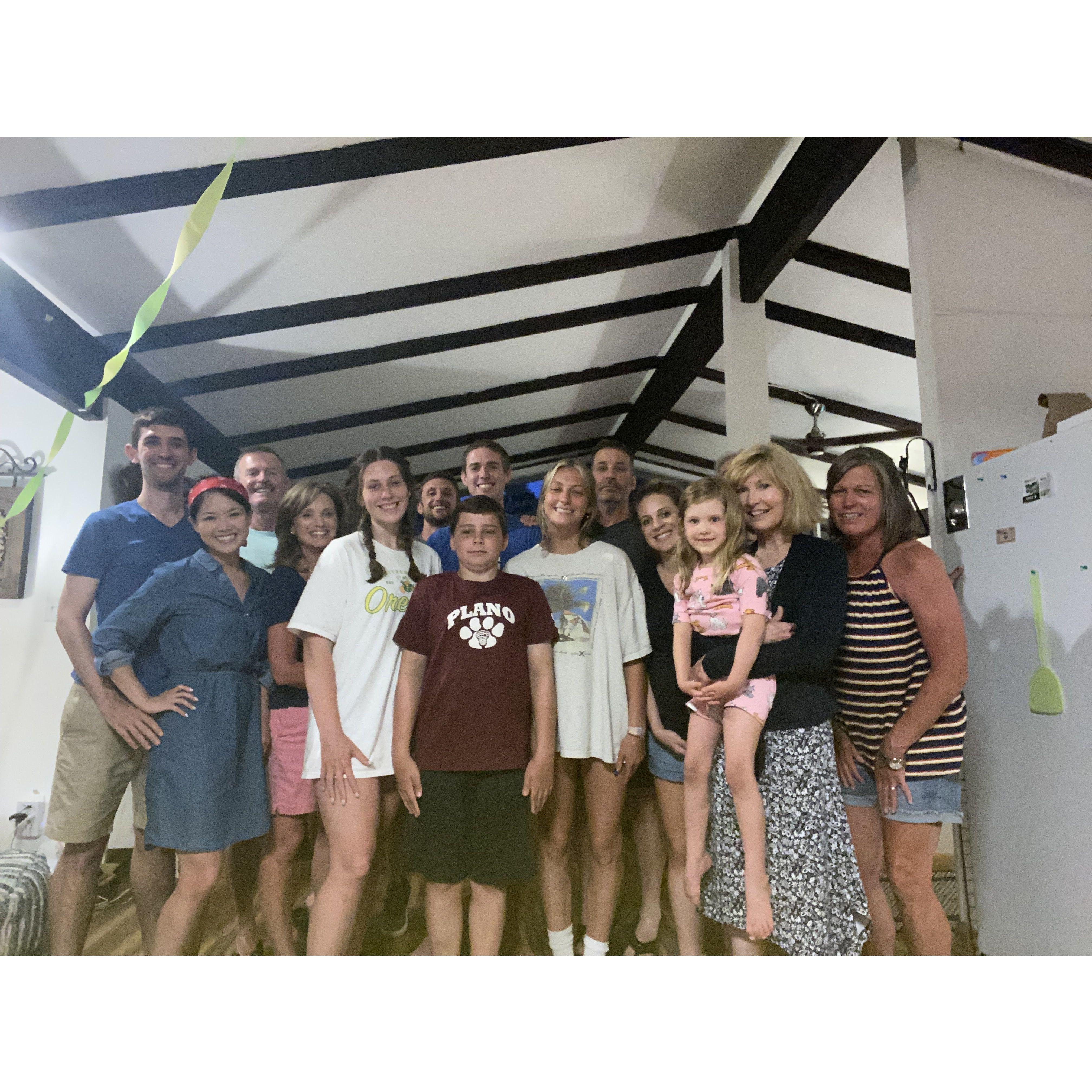 Here we are with Nick's extended family during family beach week in 2022.