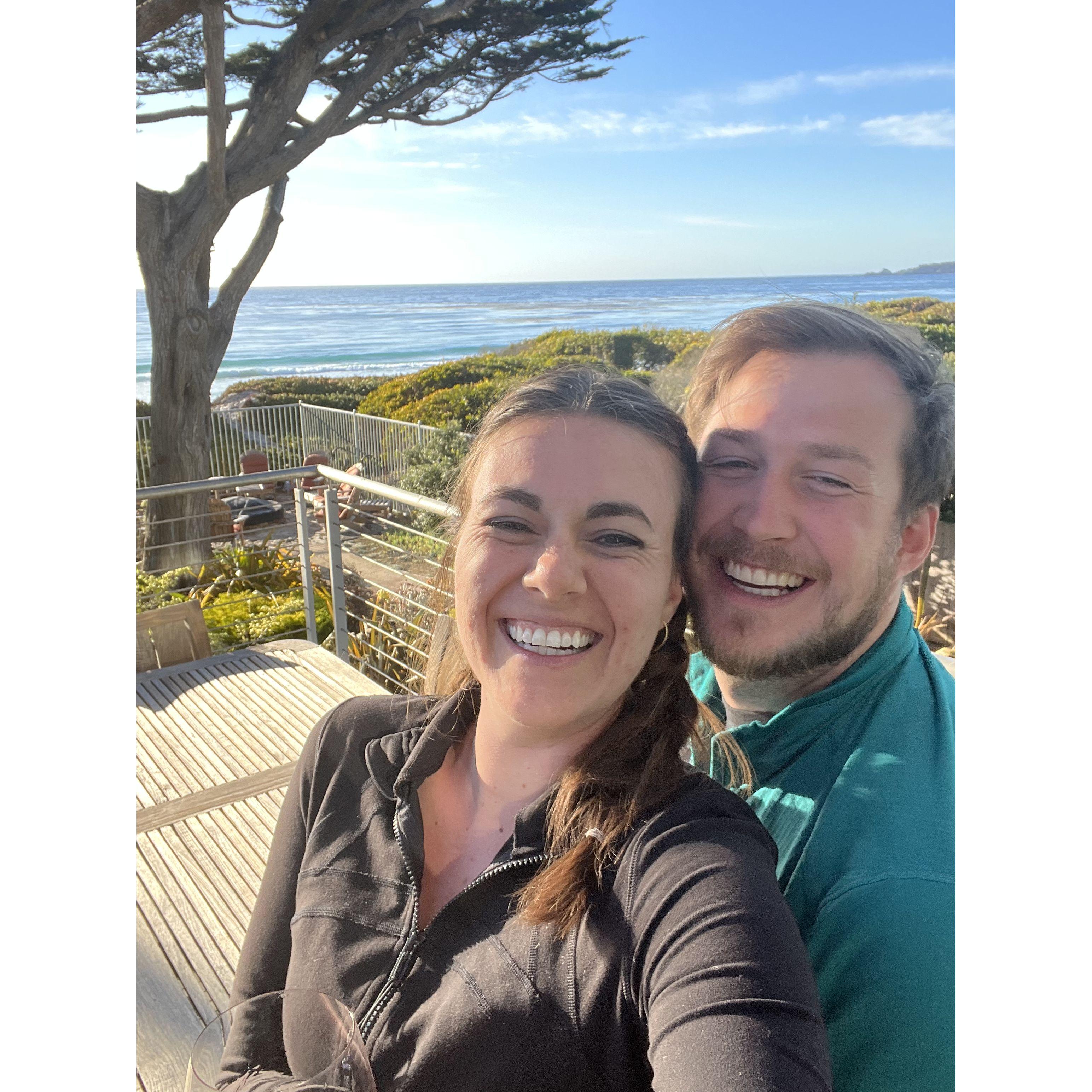 All smiles while visiting Austin's family in Carmel!