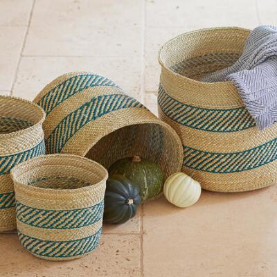 Iringa Stripe Basket in "Medium"